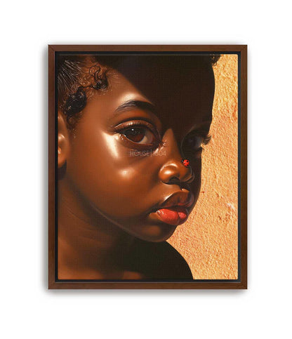 Black Girl Canvas Wall Art Prints, Little Black Girl Wall, Black Baby Girl Nursery, Black Girl Portrait, Black Child Poster, House of 1804