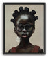 a young woman with braided hair and glasses, wearing a red top.