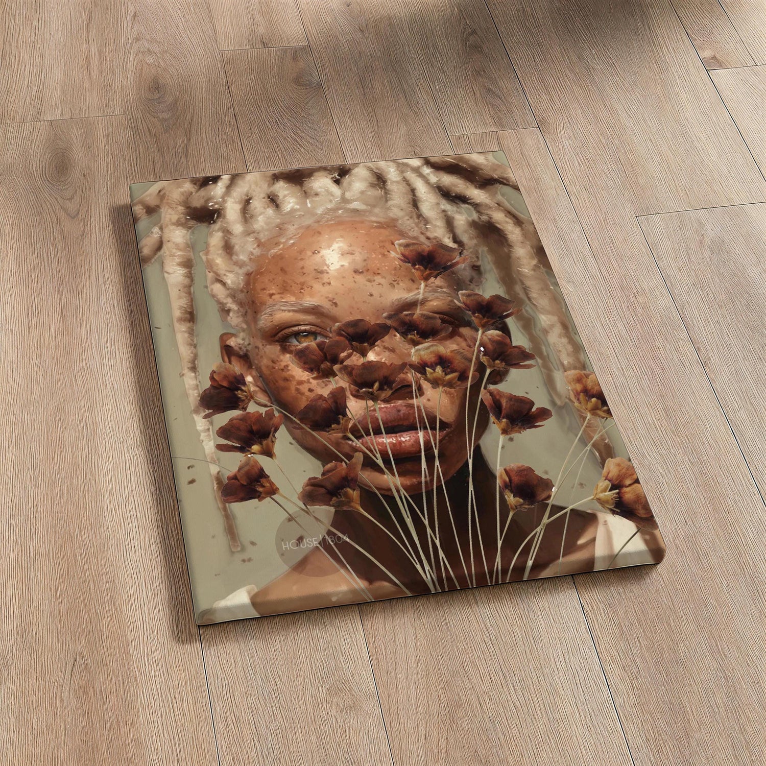 Black Woman Locs Artwork: Modern African American Print