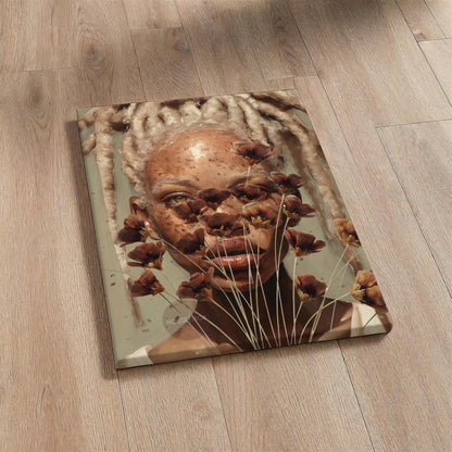 Black Woman Locs Artwork: Modern African American Print