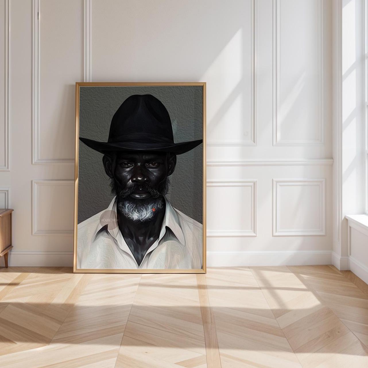 Black Man Gray Beard Canvas Art, Silver Fox Man Art Print, Gray Haired Man Art,  Black Man Art, Mature Art, African American Man Art