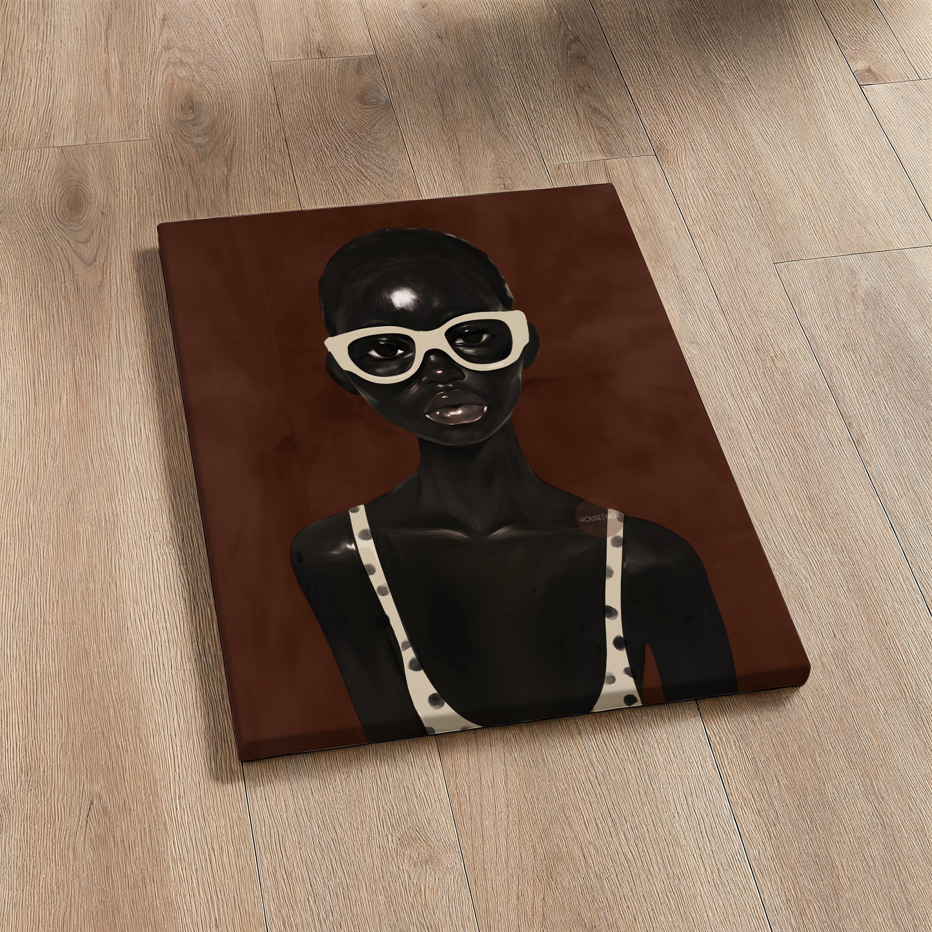 Abstract African Woman Art Print: Modern Afrocentric Portrait