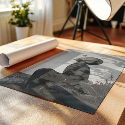 Black Boy Joy Art Canvas Framed, Black and White