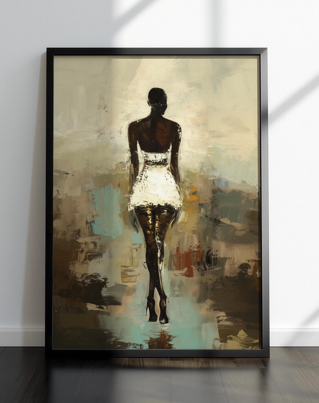 Black Woman Silhouette Art, Black Woman Art, Modern Afrocentric Art, African Wall Decor, Boho Art, Bald Black Woman Art Work, Abstract Woman