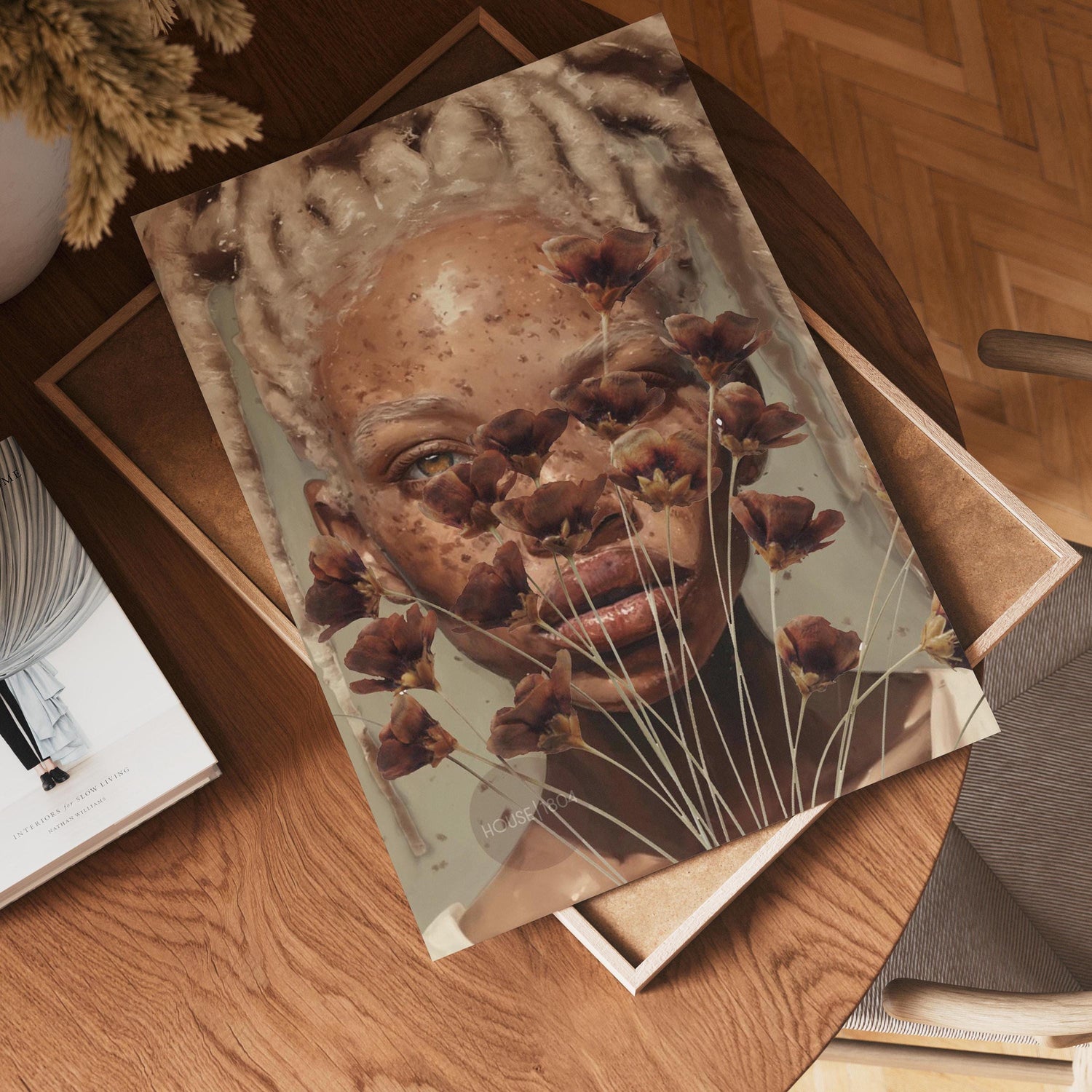 Black Woman Locs Artwork: Modern African American Print