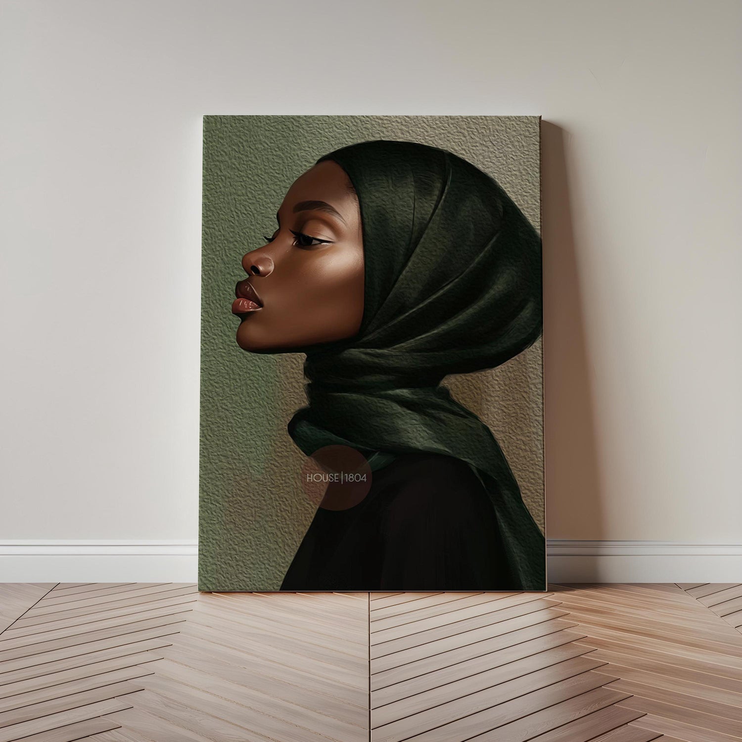 Muslim Black Woman Canvas Art Modern