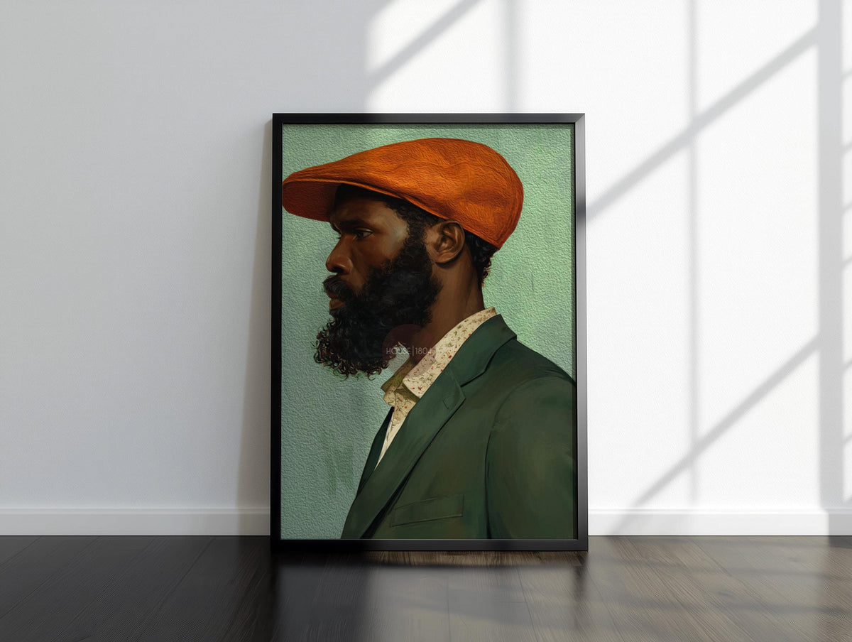 African American Male Art, Modern Afrocentric Portrait Print Fine Art
