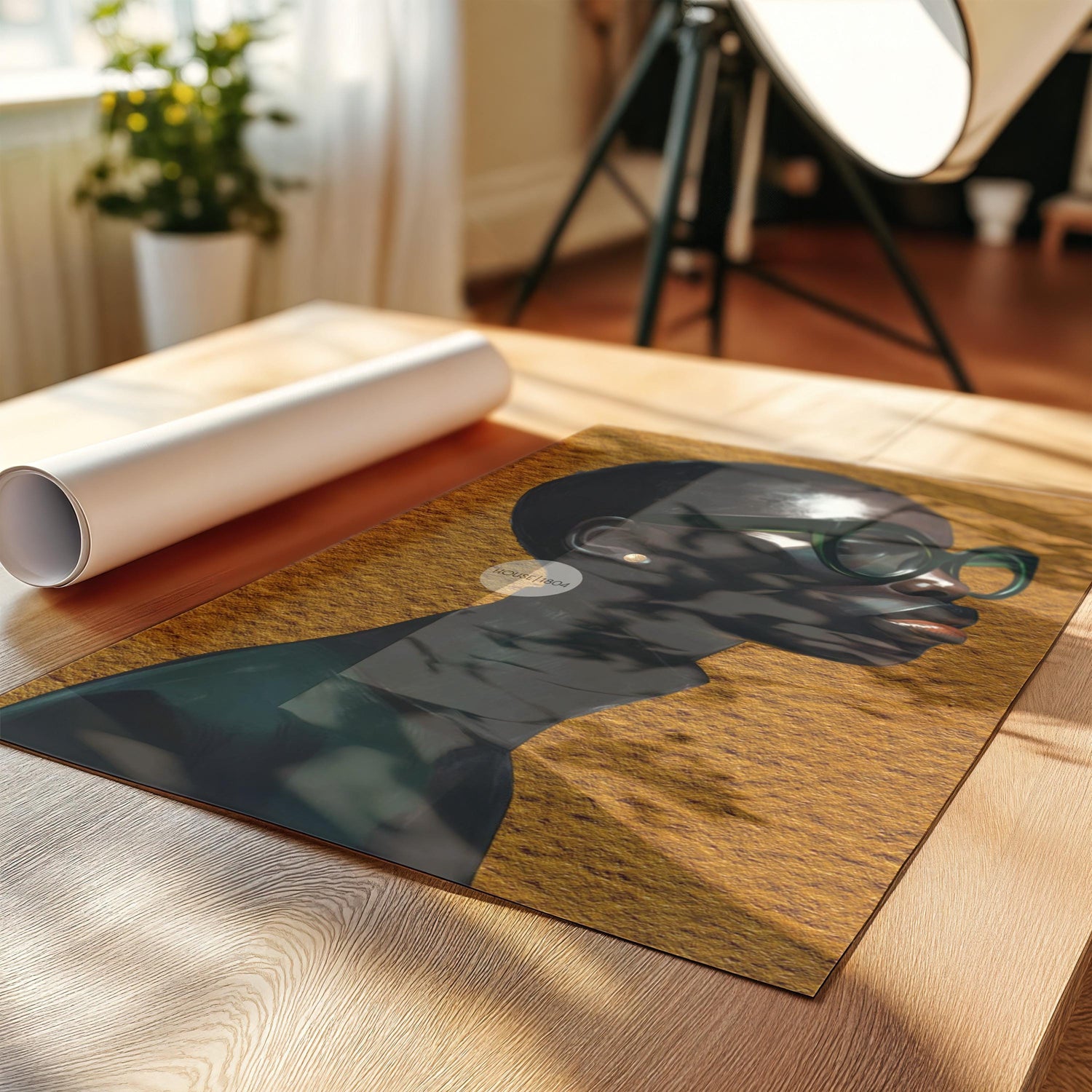 Black Woman Wall Art – Melanin Canvas Print | Bold Yellow Color Decor