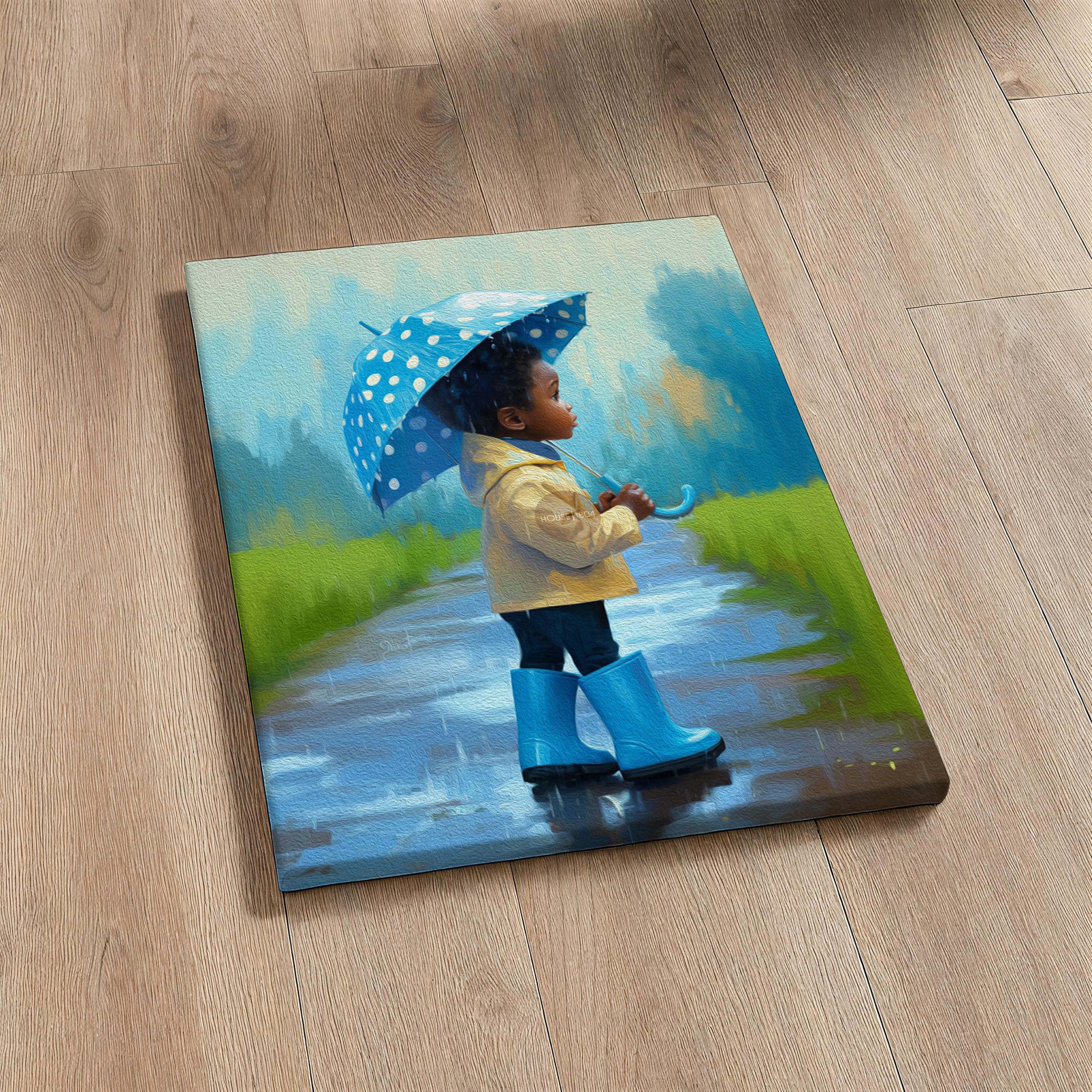 Black Boy Joy Art, Bold Nursery Canvas, Colorful Moody Kids