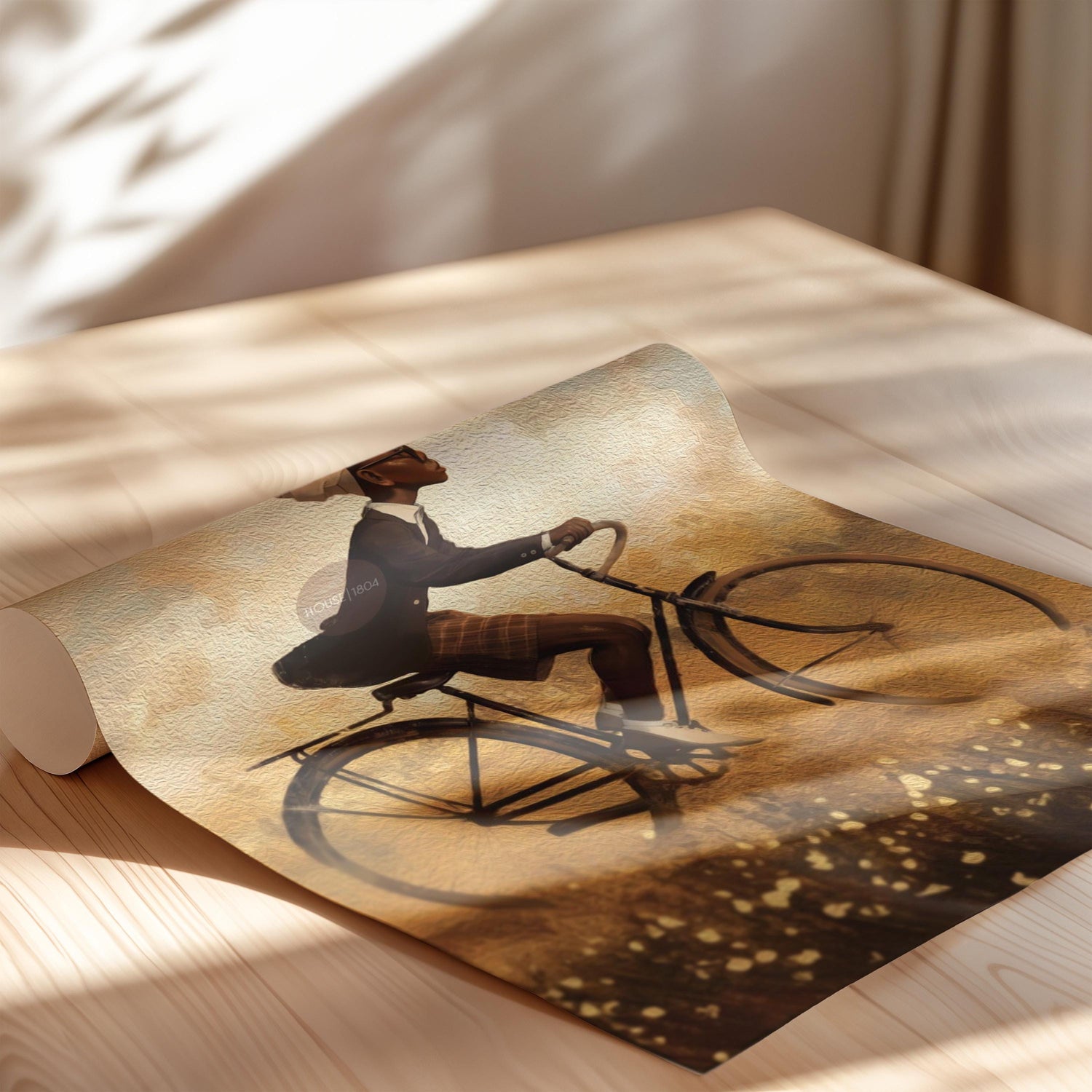 Black Boy Whimsical Framed Canvas Art