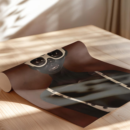 Abstract African Woman Art Print: Modern Afrocentric Portrait