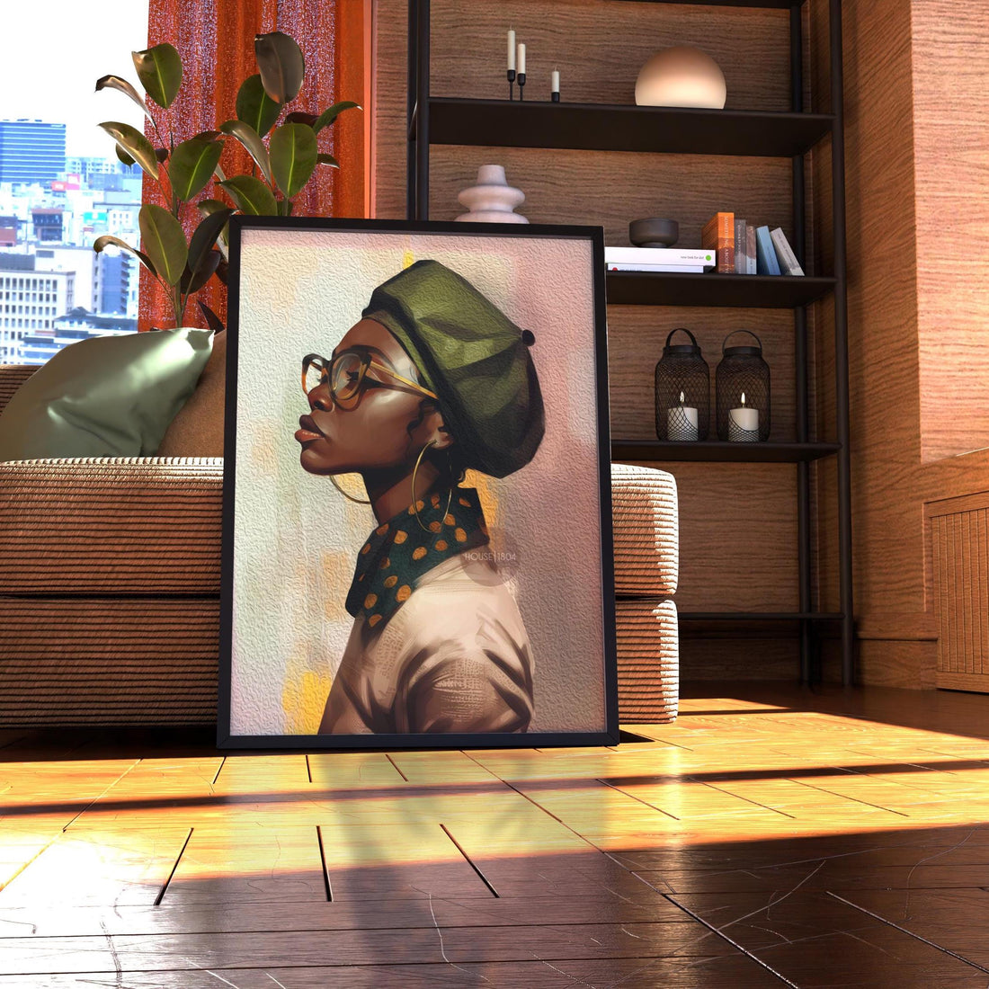 Artsy Black Girl Framed Art Print: Quirky + Modern