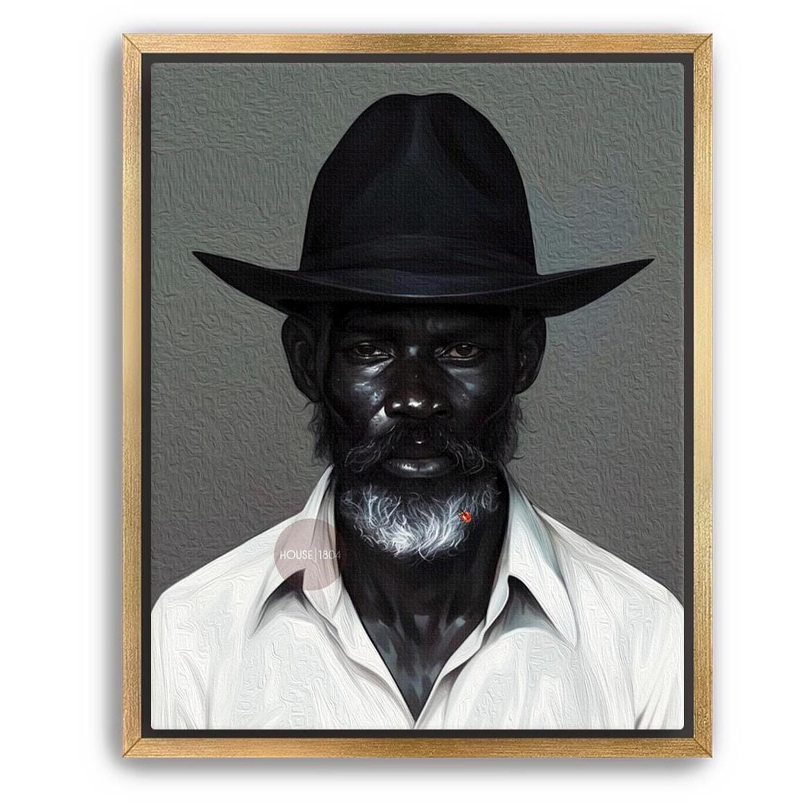 Black Man Gray Beard Canvas Art, Silver Fox Man Art Print, Gray Haired Man Art,  Black Man Art, Mature Art, African American Man Art