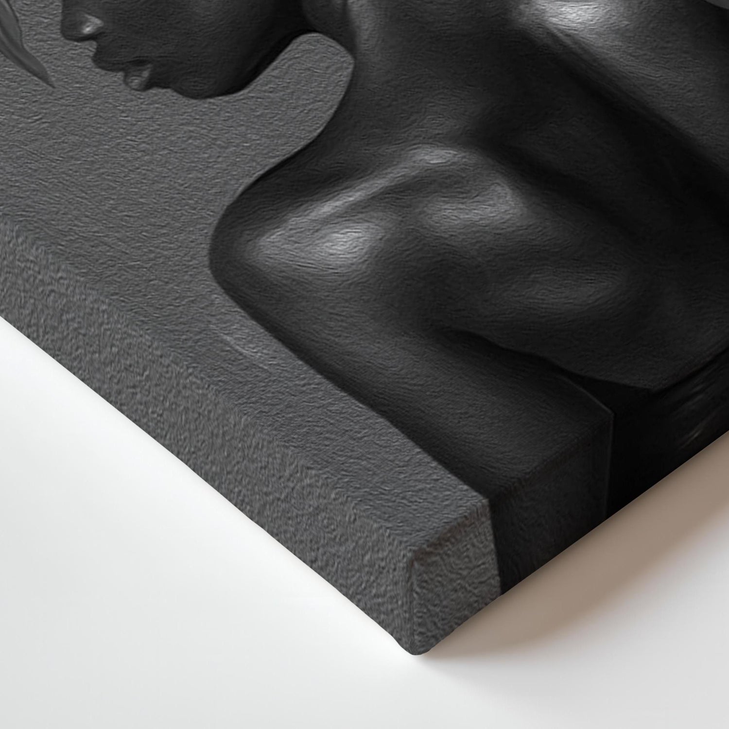 Black and White Black Woman Flower Art Print