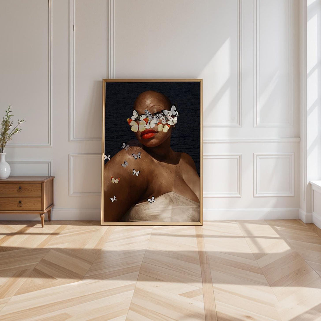 Body Positive Black Woman Wall Art, Curvy Black Woman Art Print