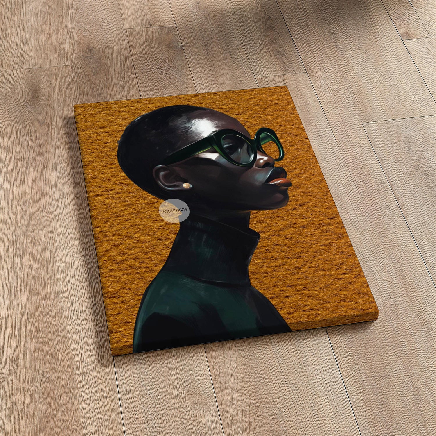 Black Woman Wall Art – Melanin Canvas Print | Bold Yellow Color Decor