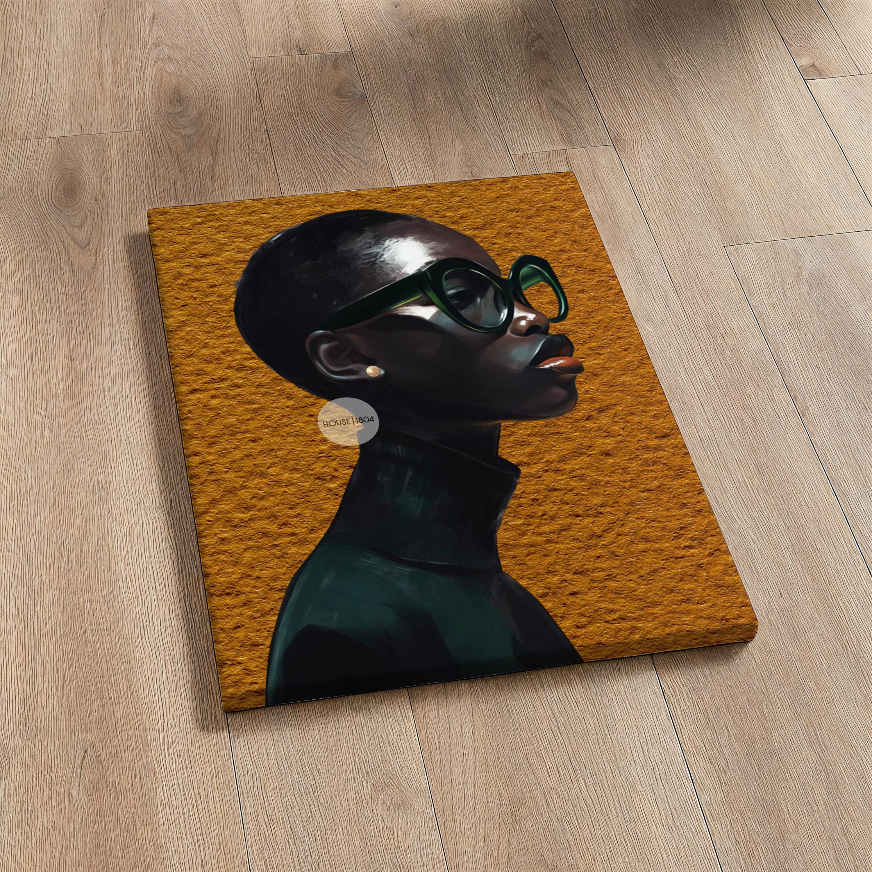 Black Woman Wall Art – Melanin Canvas Print | Bold Yellow Color Decor