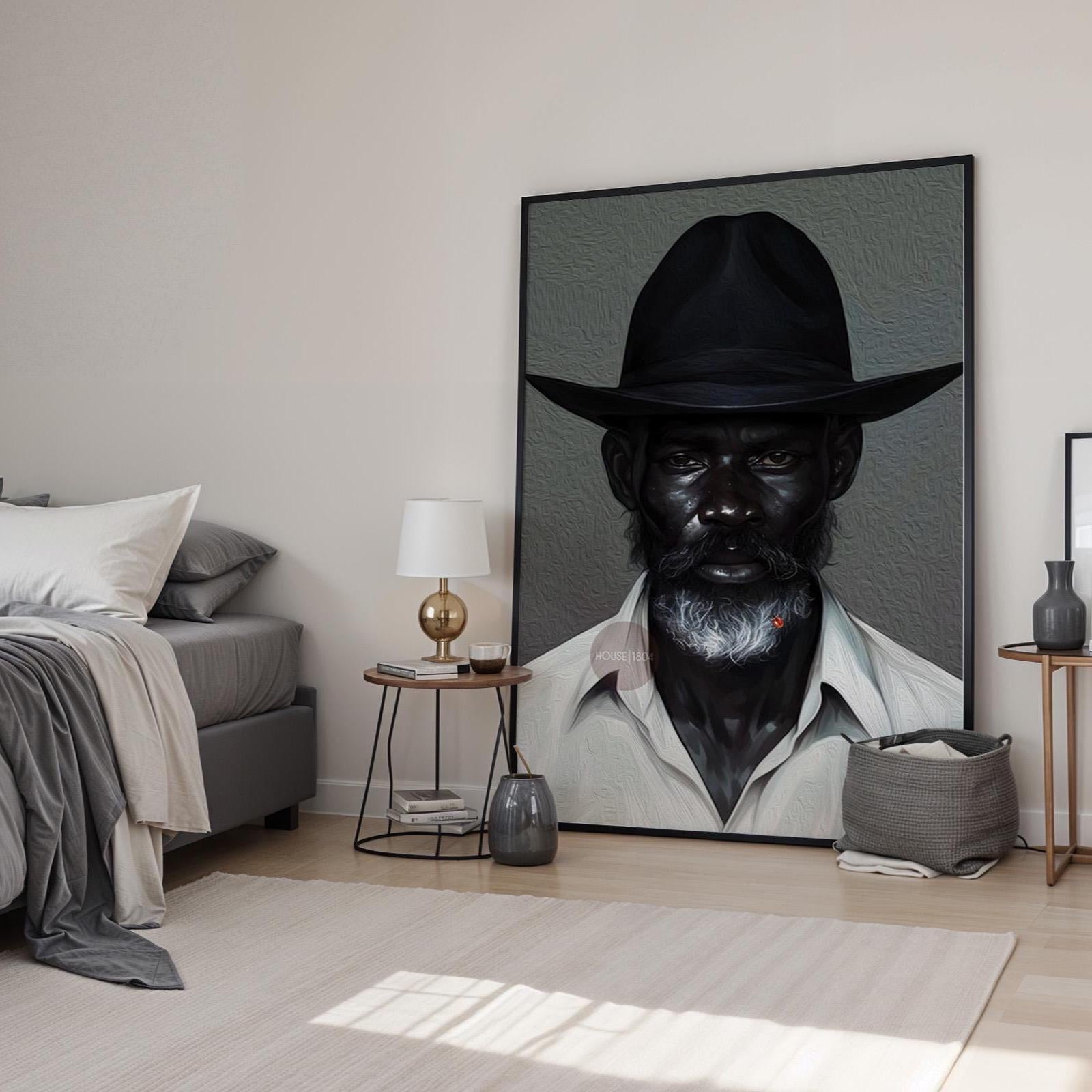 Black Man Gray Beard Canvas Art, Silver Fox Man Art Print, Gray Haired Man Art,  Black Man Art, Mature Art, African American Man Art