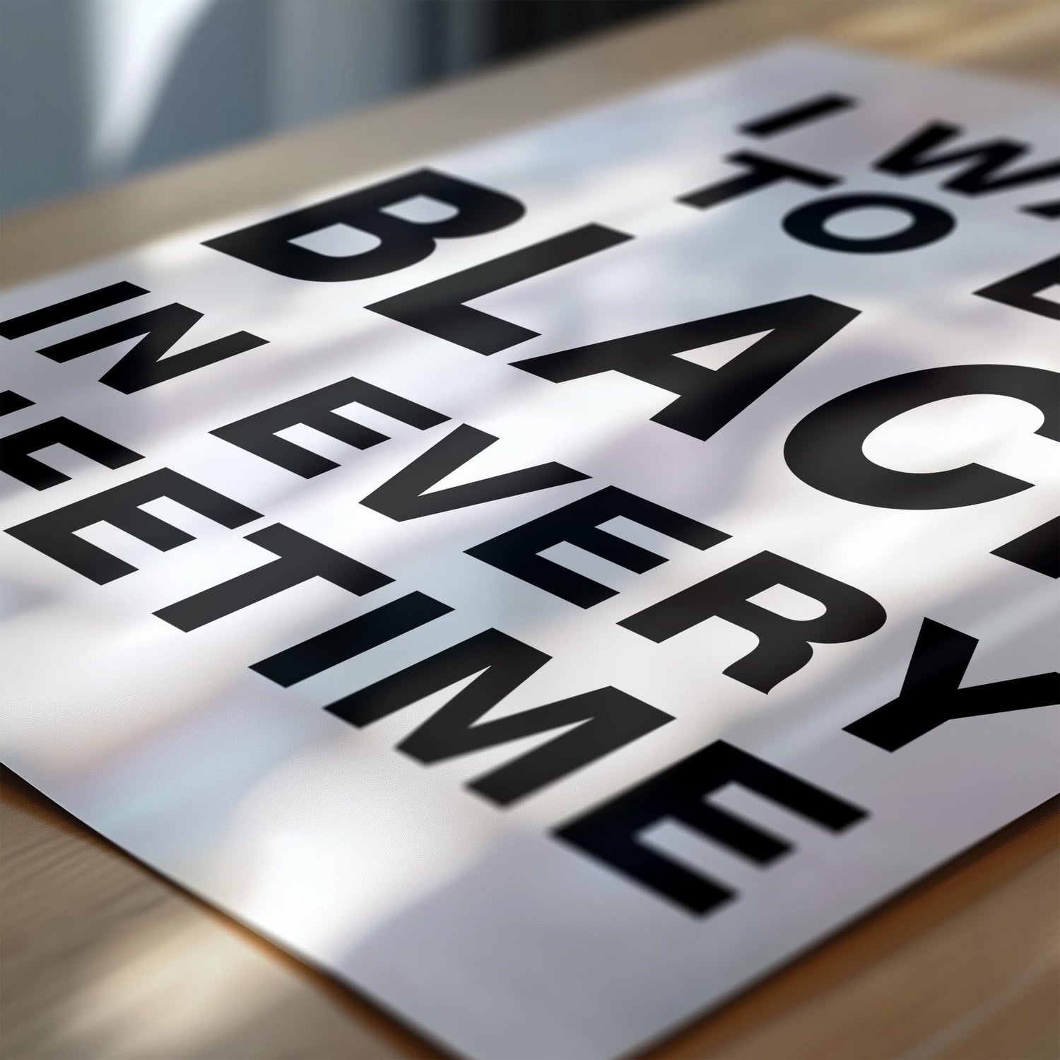 Minimalist Typography Print, Black and Proud