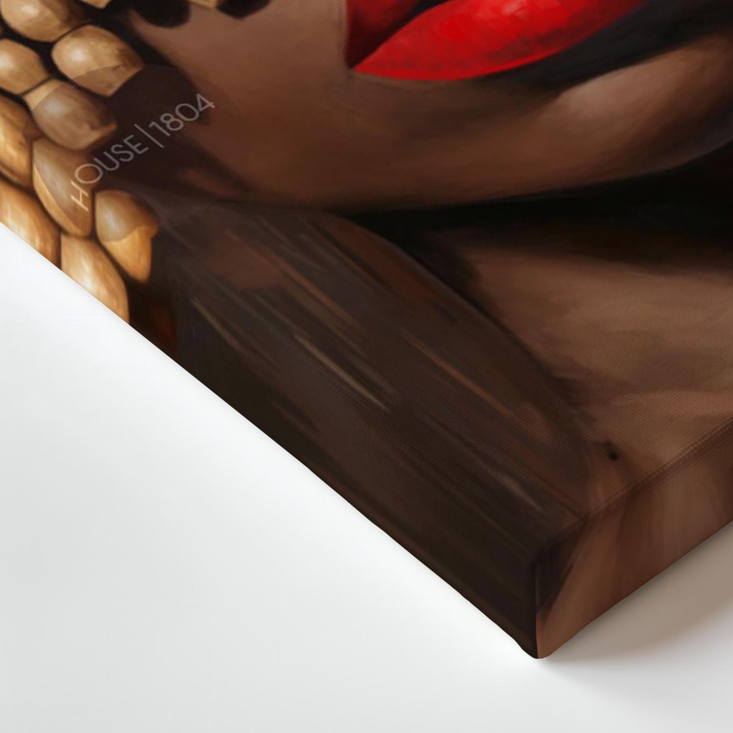 Black Woman Art Print: Beaded Headpiece Wall Art, Bold Black Woman Wall Art, Black Interior Design Print, African American Canvas Decor