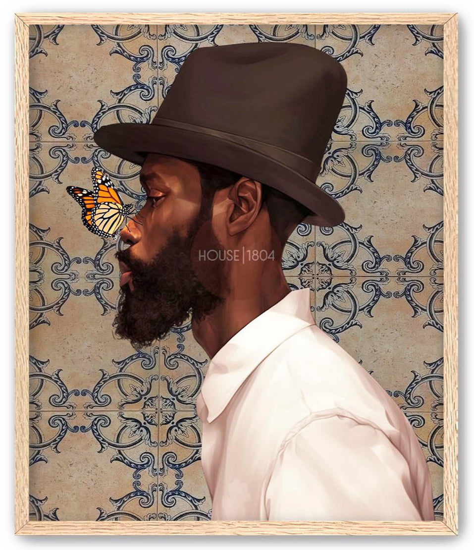 Black Man Art Print, Modern Black Art, Abstract Black Art, Black Urban Art Print, Modern Afrocentric Decor, Black Man Fashion Art, For Him