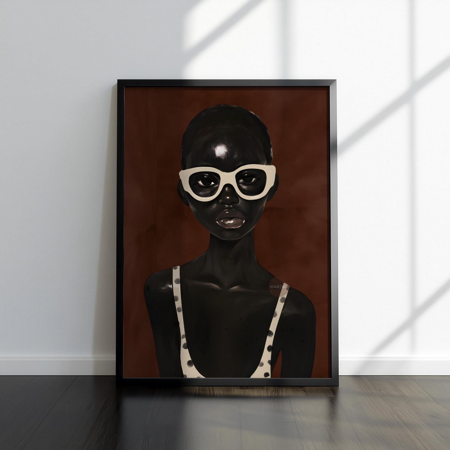 Abstract African Woman Art Print: Modern Afrocentric Portrait