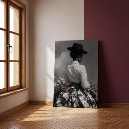 Black and White Harlem Renaissance Art Print: Victorian Afrocentric Artwork