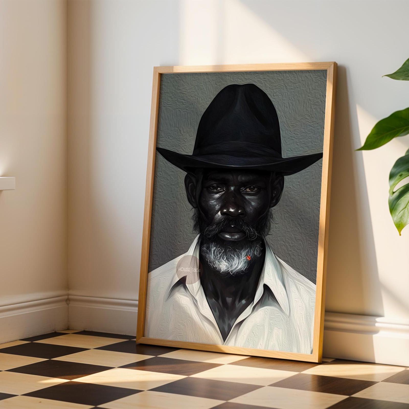 Black Man Gray Beard Canvas Art, Silver Fox Man Art Print, Gray Haired Man Art,  Black Man Art, Mature Art, African American Man Art