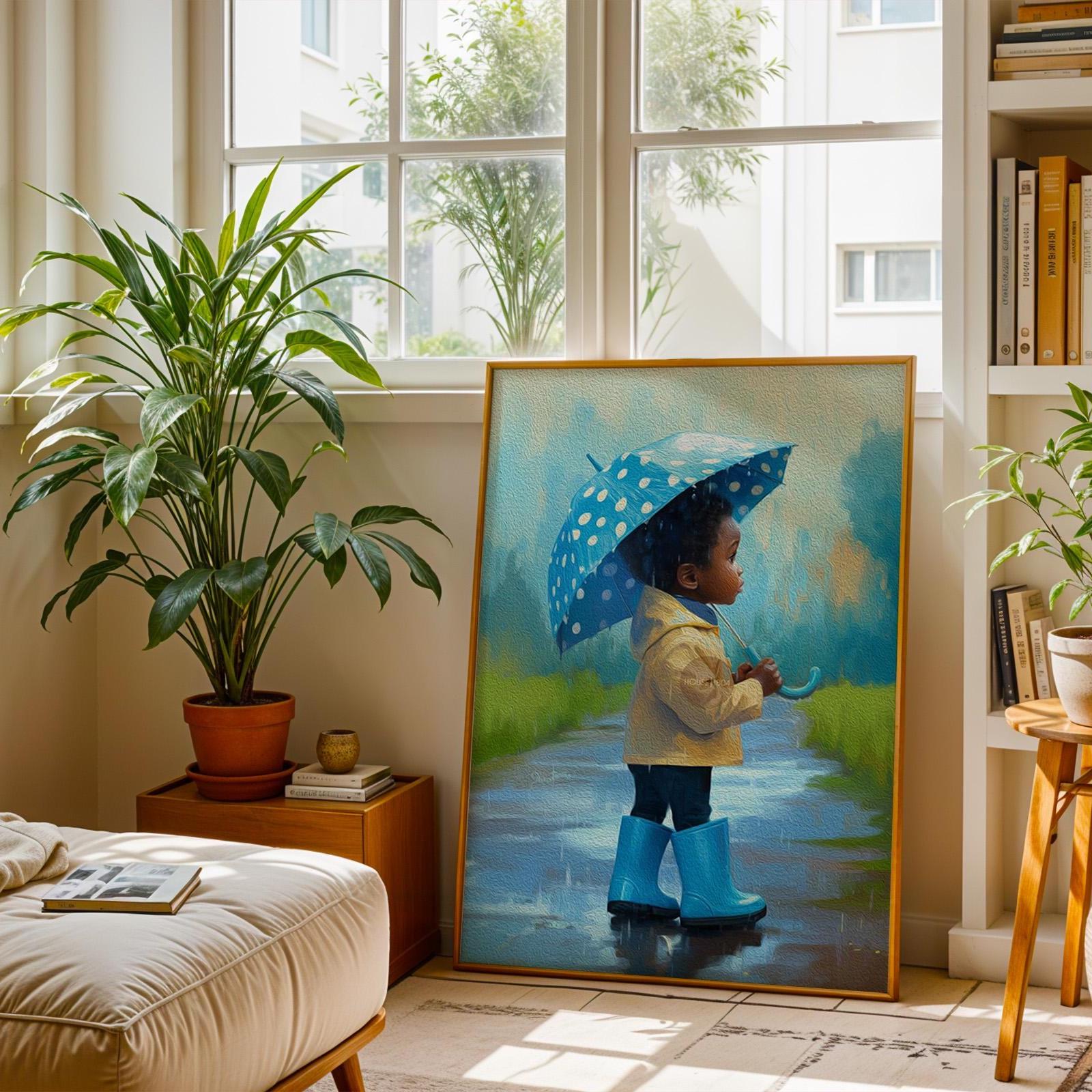 Black Boy Joy Art, Bold Nursery Canvas, Colorful Moody Kids
