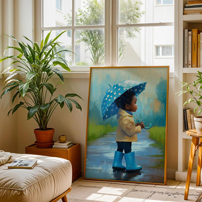 Black Boy Joy Art, Bold Nursery Canvas, Colorful Moody Kids
