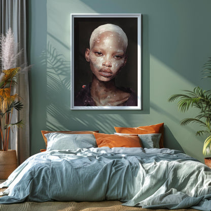 Melanin Wall Art, Black Woman Modern Wall Art, Minimalist Cultured Art, Black Woman Art Print, Afrocentric Art, Black Boho, House of 1804