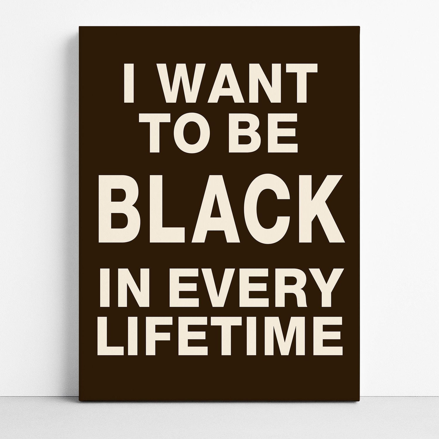 Minimalist Typography Print, Black and Proud
