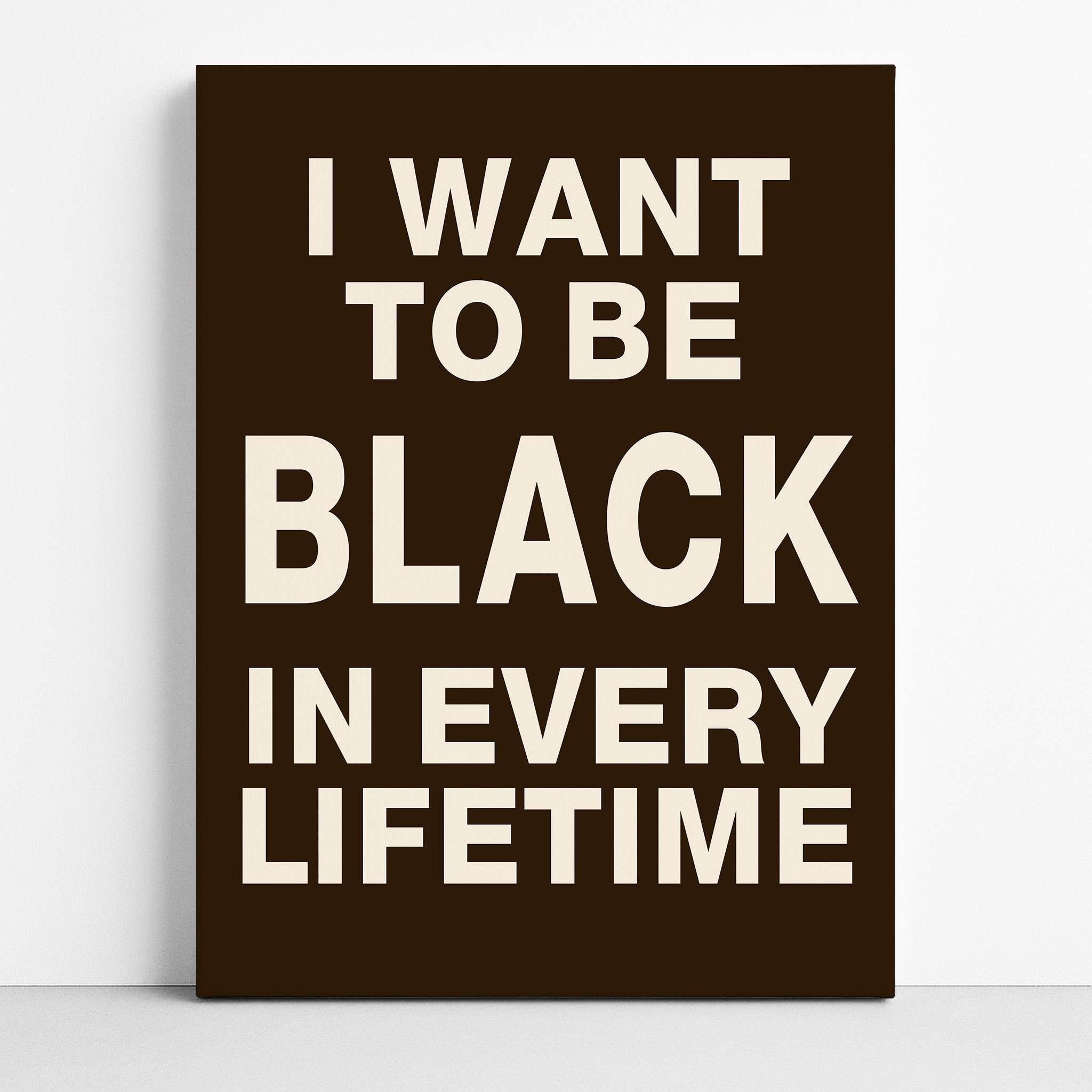 Minimalist Typography Print, Black and Proud