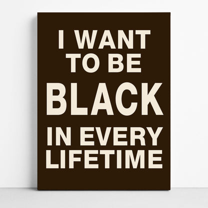 Minimalist Typography Print, Black and Proud