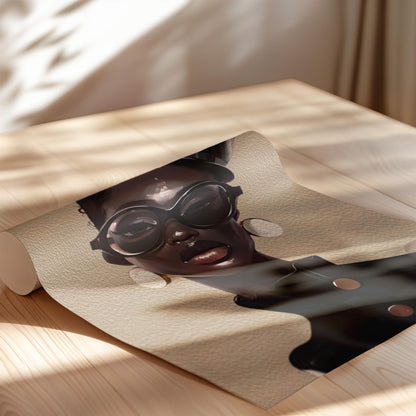 Abstract African American Fashion Artwork, Black Woman Fine Art