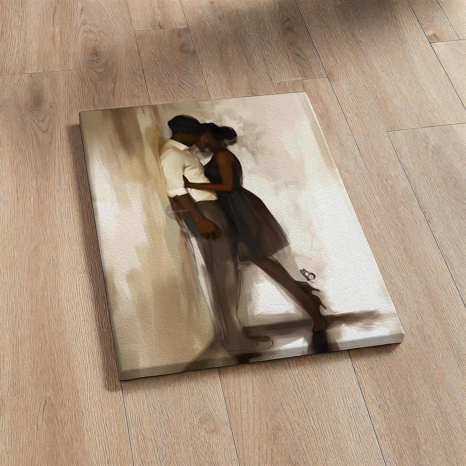 Black Love Art Print, African American Couple, Valentine&