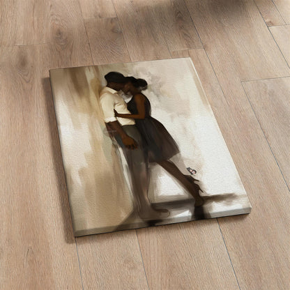 Black Love Art Print, African American Couple, Valentine&