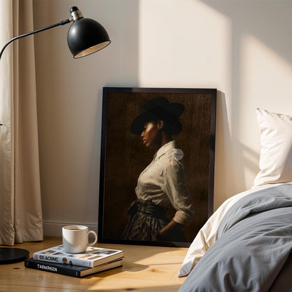 African American Woman Wall Art: Harlem Renaissance Style Canvas Print