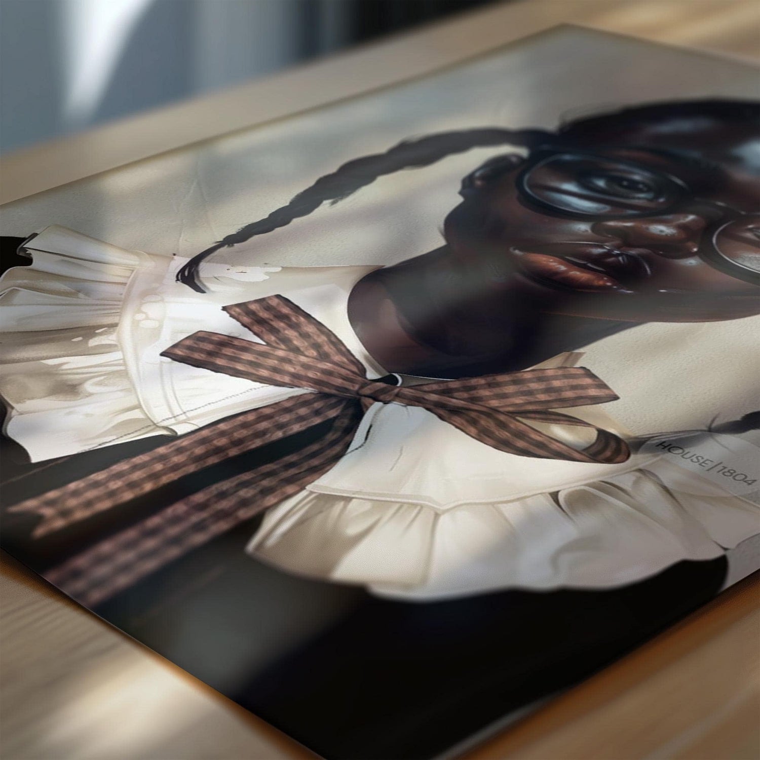 Black Girl Art Print | School Girl Framed Canvas Wall Art