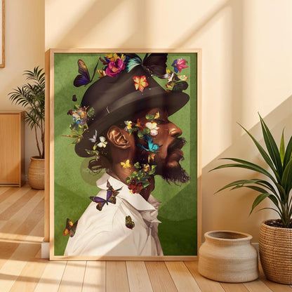 Colorful Black Man Canvas Art