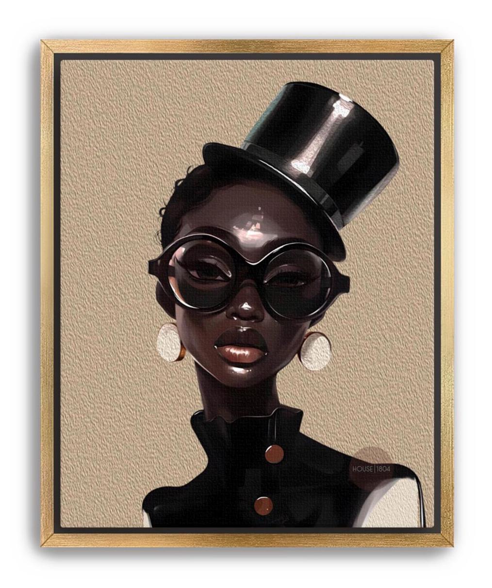Abstract African American Fashion Artwork, Black Woman Fine Art