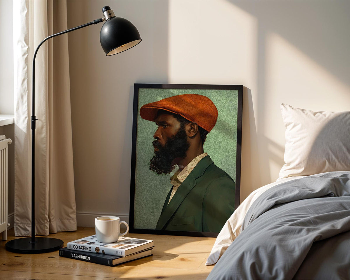 African American Male Art, Modern Afrocentric Portrait Print Fine Art