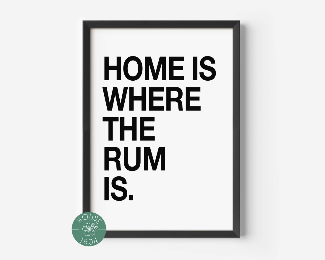 Home Bar Sign: Funny Rum Lover Art Print
