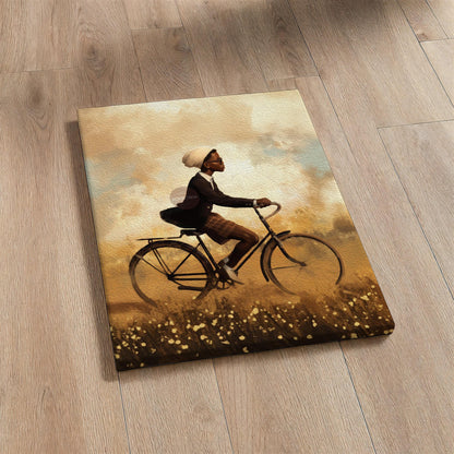 Black Boy Whimsical Framed Canvas Art