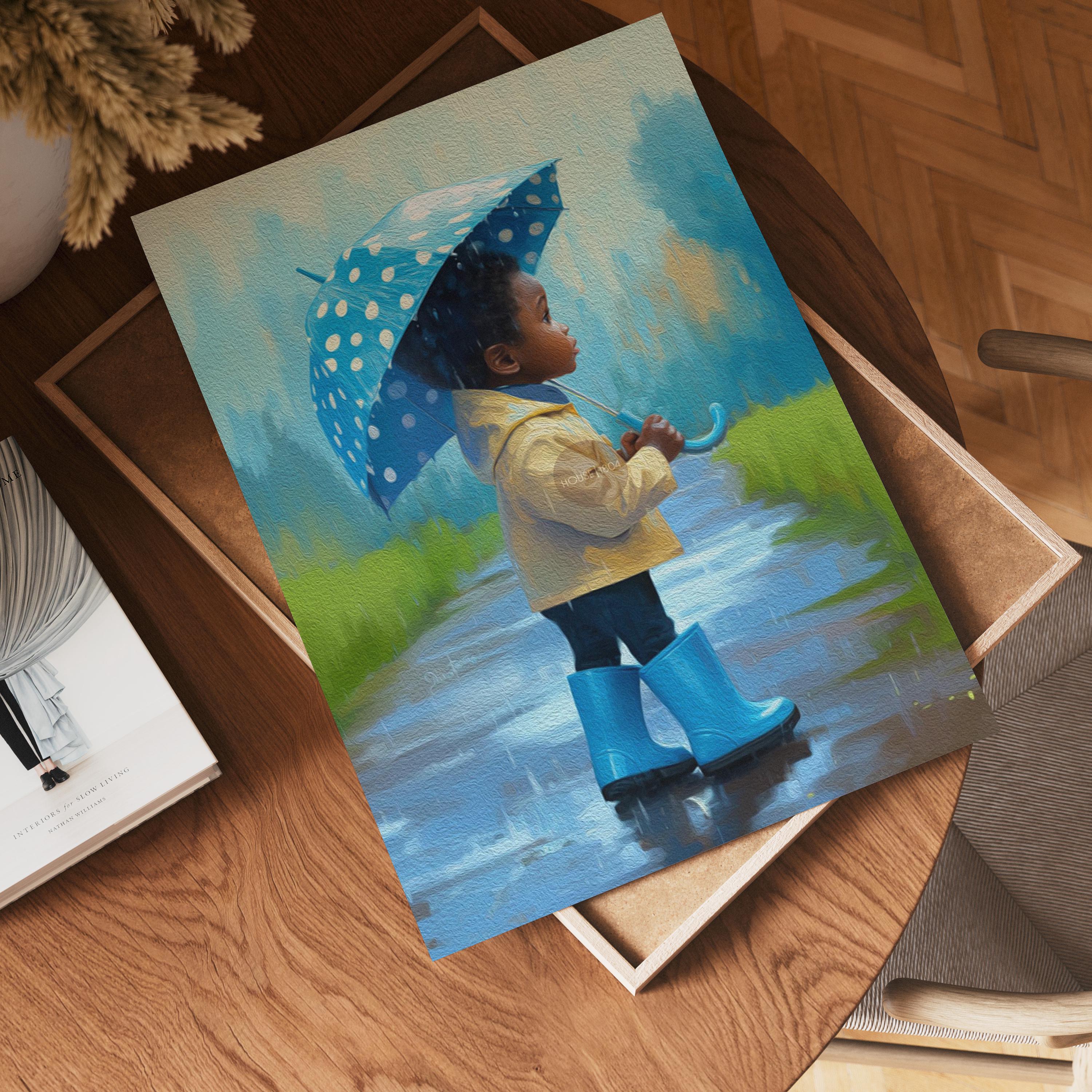 Black Boy Joy Art, Bold Nursery Canvas, Colorful Moody Kids