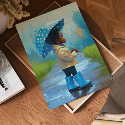 Black Boy Joy Art, Bold Nursery Canvas, Colorful Moody Kids