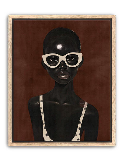 Abstract African Woman Art Print: Modern Afrocentric Portrait