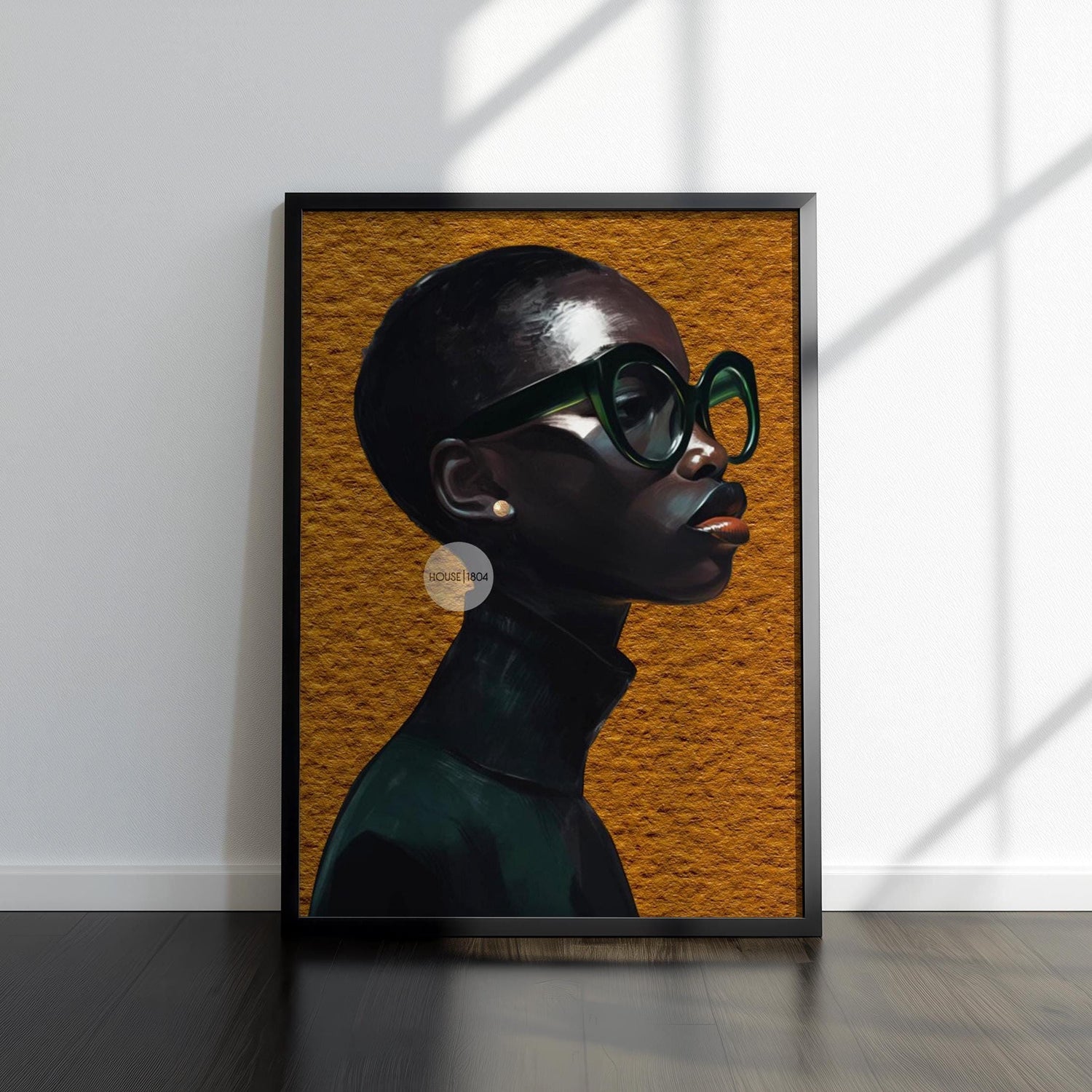 Black Woman Wall Art – Melanin Canvas Print | Bold Yellow Color Decor