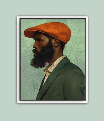 African American Male Art, Modern Afrocentric Portrait Print Fine Art