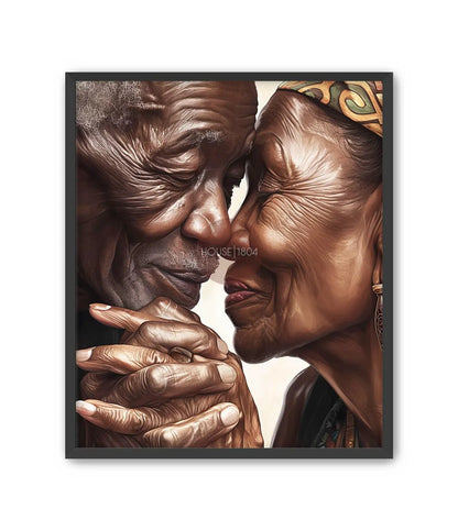 Elder Couple Anniversary Gift Wall Art